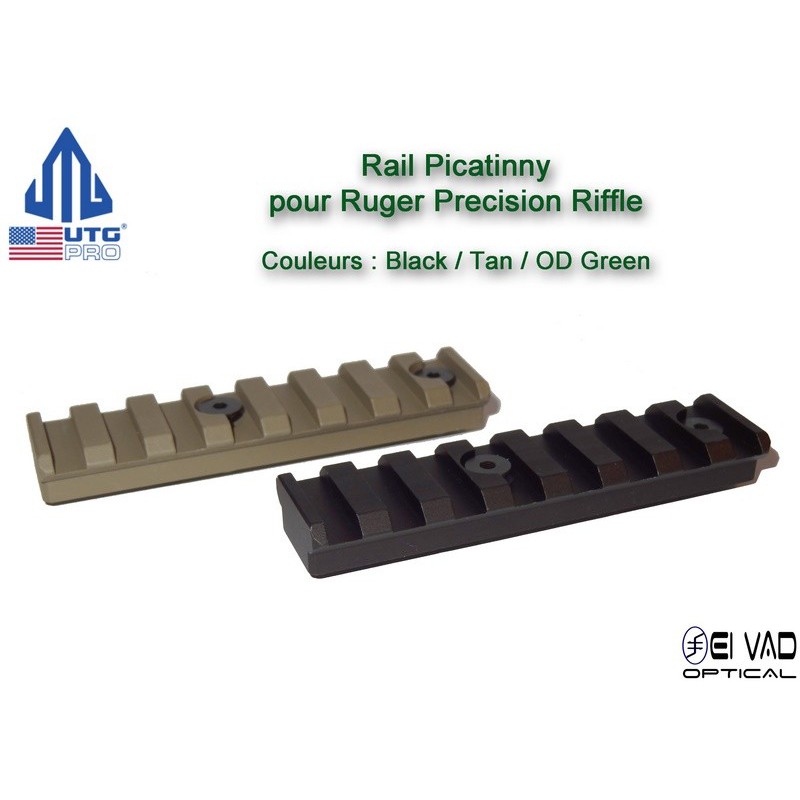UTG - Rail Picatinny pour garde main Keymod Black - Ruger Precision Rifle ou AR-15