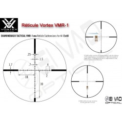 Lunette VORTEX DiamondBack Tactical 4-12x40 - Réticule VMR-1