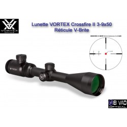 Lunette VORTEX Crossfire II 3-9x50 - Réticule lumineux V-Brite