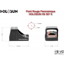 Point Rouge Panoramique HOLOSUN HS507K - 2 MOA - Arme de point