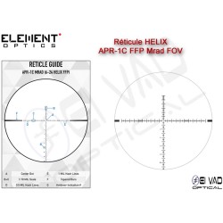 Achetez en ligne Lunette De Tir Element Optics Helix 6-24X50 APR-2D FFP  MRAD de la ELEMENT OPTICS • Boutique de Lunettes de tir ELEMENT OPTICS