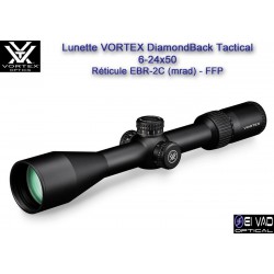 Lunette VORTEX DiamondBack Tactical 6-24x50 FFP - Réticule EBR-2C