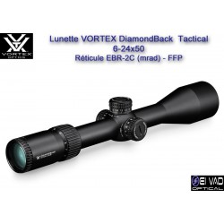 Lunette VORTEX DiamondBack Tactical 6-24x50 FFP - Réticule EBR-2C