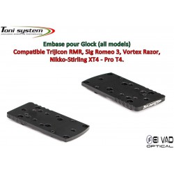 Embase TS pour Glock - Compatible Trijicon RMR, Vortex Razor, Holosun 507C