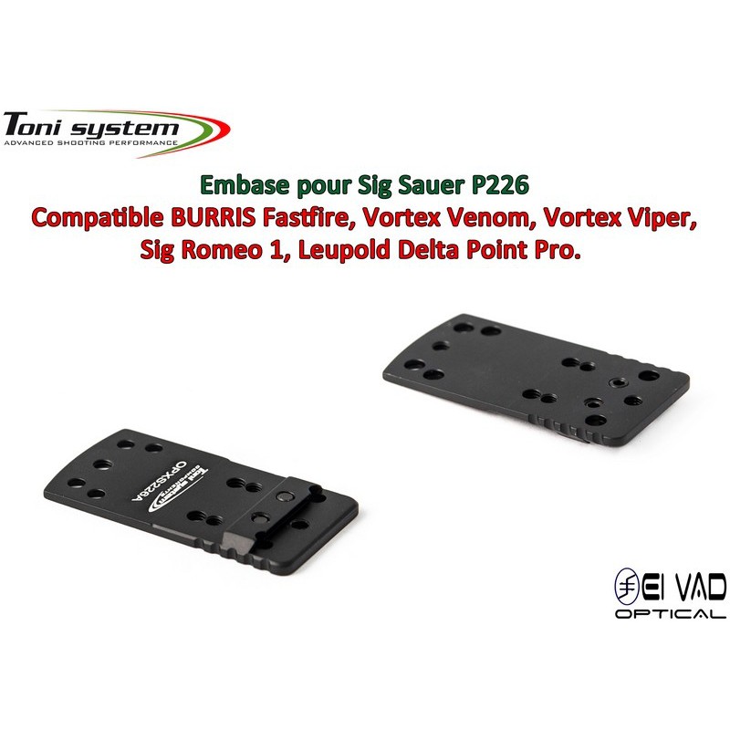 Embase TS pour Sig Sauer P226 - Compatible Fastfire 3, Vortex Venom, Sig Romeo 1