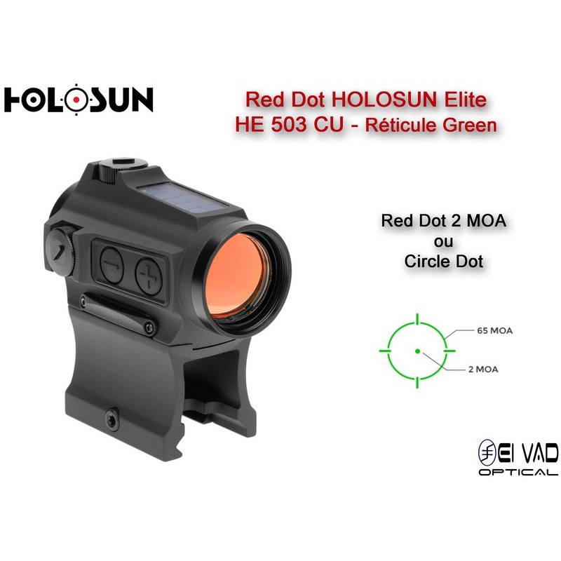 Point Rouge HOLOSUN Elite HE503CU-GR - Circle Dot Vert