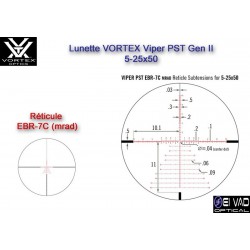 Lunette VORTEX Viper PST Gen II 5-25x50 FFP pour TLD