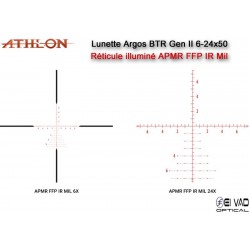 Lunette ATHLON Argos BTR GEN2 FFP 6-24x50 - Réticule APMR