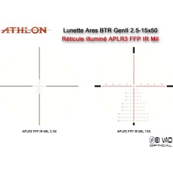 Lunette ATHLON ARES BTR GEN2 HD 2,5-15x50 - Réticule APLR3