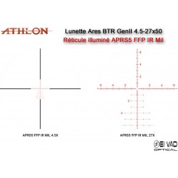 Lunette ATHLON ARES BTR GEN2 HD 4,5-27x50 - Réticule APRS5