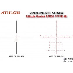 Lunette ATHLON ARES ETR  UHD 4,5-30x56 - Réticule APRS1