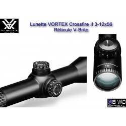 Lunette VORTEX Crossfire II 3-12x56 AO - Réticule lumineux V-Brite