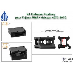 UTG - Kit Embases pour Trijicon RMR - Holosun 407C & 507C