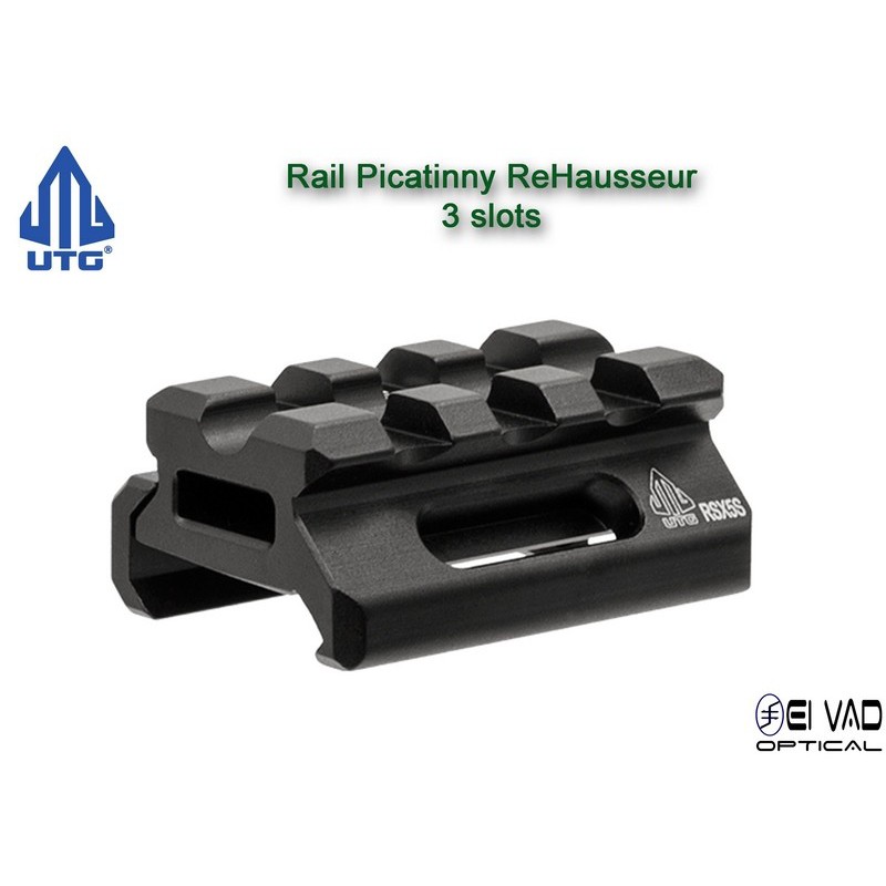 UTG - Rail Picatinny Réhausseur pour point rouge - 0,5 inch