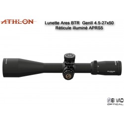 Lunette ATHLON ARES BTR GEN2 HD 4,5-27x50 - Réticule APRS5
