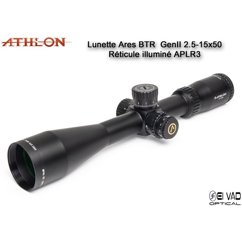 Lunette ATHLON ARES BTR GEN2 HD 2,5-15x50 - Réticule APLR3