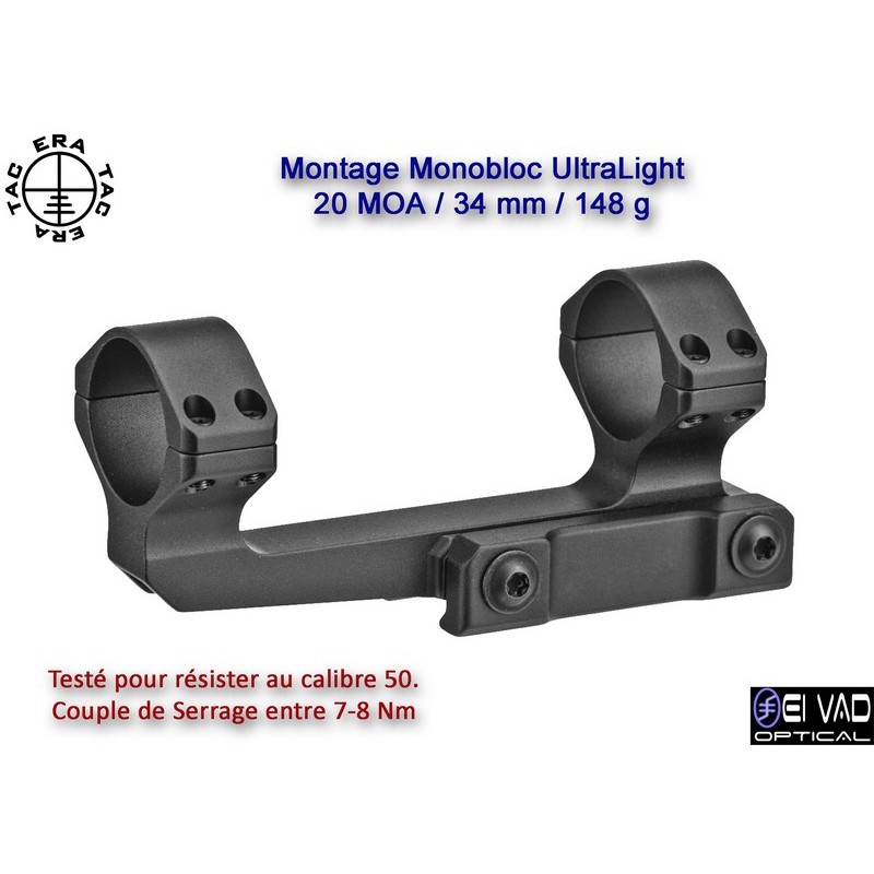 Montage Monobloc ERA-TAC UltraLight 34 mm - 20 MOA