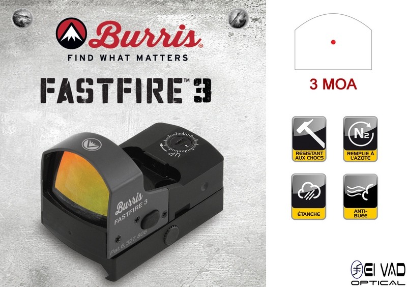 BURRIS FastFire 3 - Point Rouge Panoramique 3 MOA