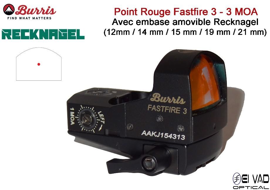 Point Rouge BURRIS FastFire 3 avec embase amovible Recknagel Weaver