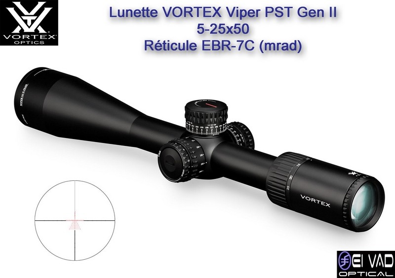 Lunette VORTEX Viper PST Gen II 5-25x50 FFP pour TLD