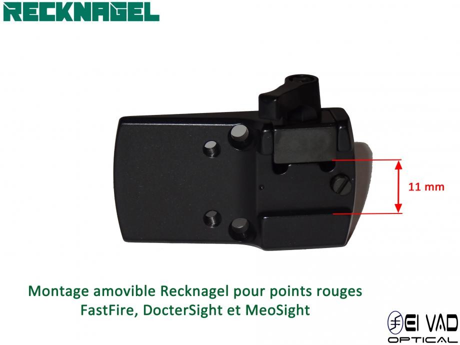 Montage Amovible ERA RECKNAGEL pour rail de 11mm - BURRIS Fastfire, DocterSight et MeoSight