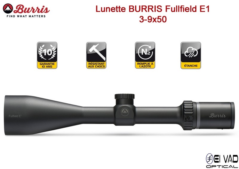 Lunette BURRIS FullField E1 3-9x50 - Réticule Lumineux