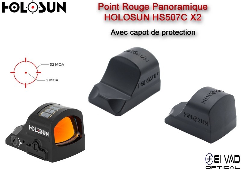 Point Rouge Panoramique HOLOSUN HS507C X2 - Glock MOS avec capot