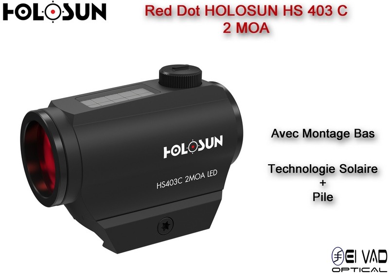 Point Rouge HOLOSUN HS 403 C - Technologie solaire - Version Chasse