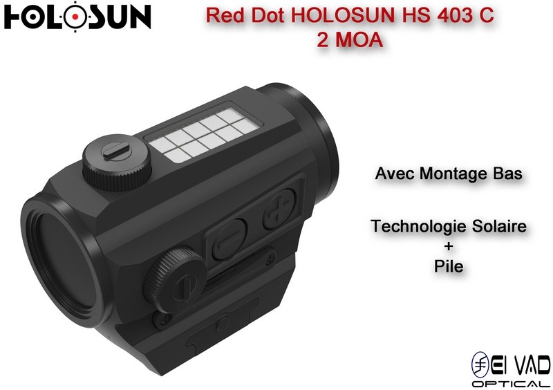 Point Rouge HOLOSUN HS 403 C - Technologie solaire - Version Chasse
