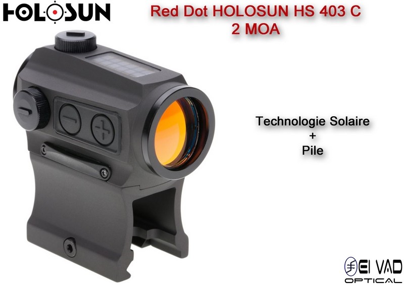 Point Rouge HOLOSUN HS 403 C - Technologie solaire - Version Chasse