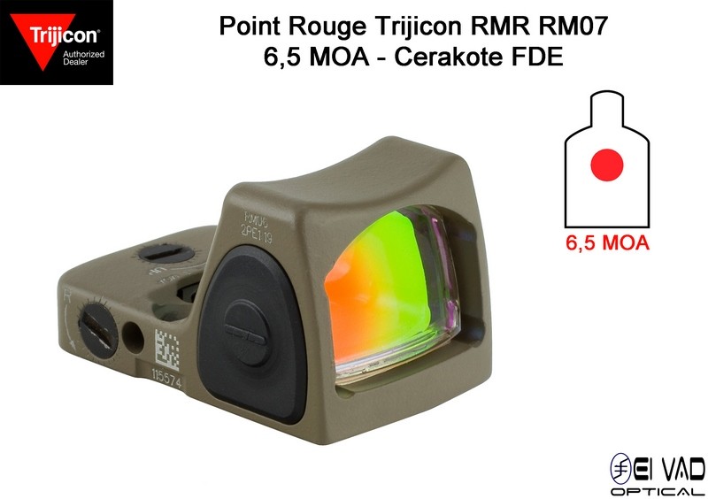 Point Rouge TRIJICON RMR RM07 Type 2 - 6,5 MOA - pour GLOCK