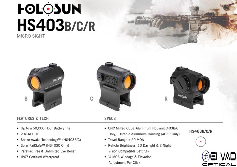 Point Rouge HOLOSUN HS 403 R - 2 MOA