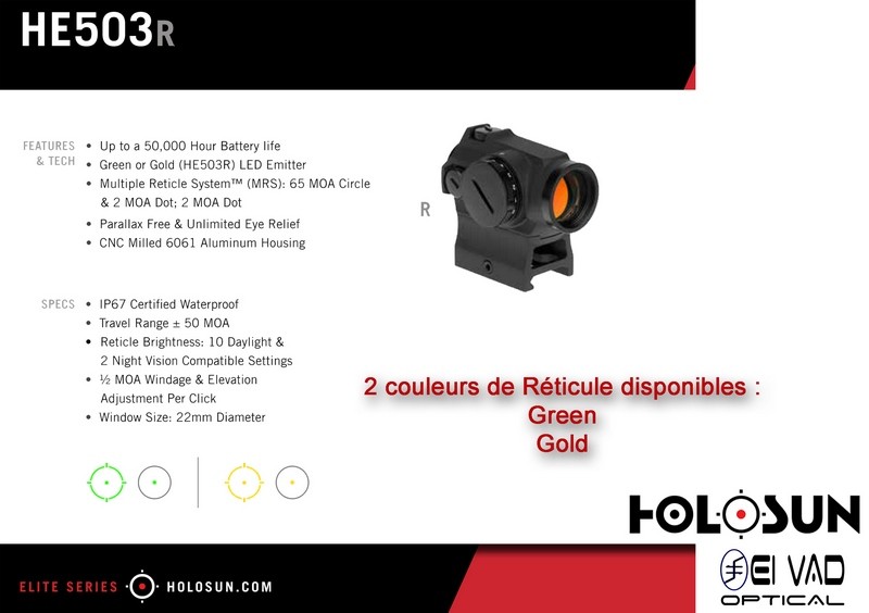 Point Rouge HOLOSUN Helite HE 503 R - Circle Dot Jaune