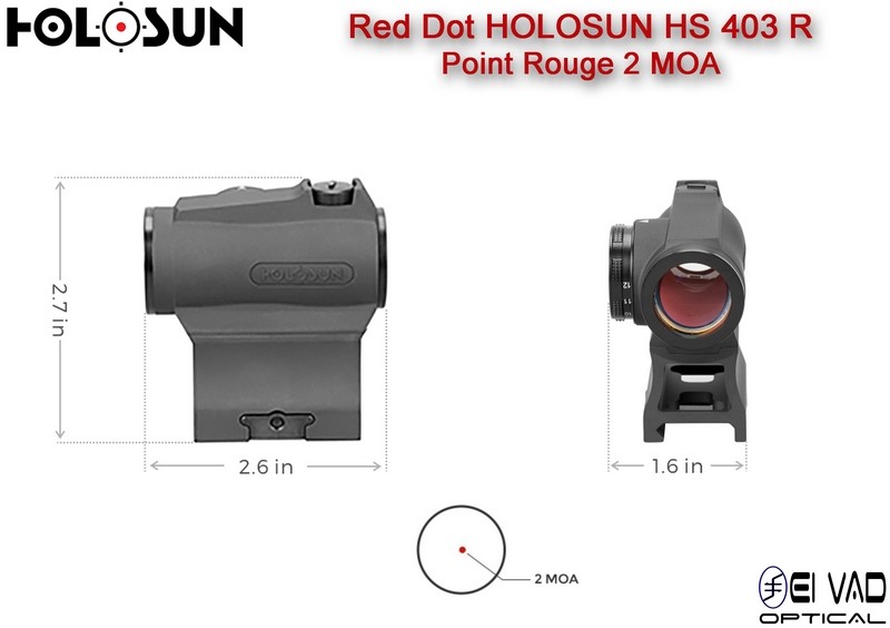 Point Rouge HOLOSUN HS 403 R - 2 MOA
