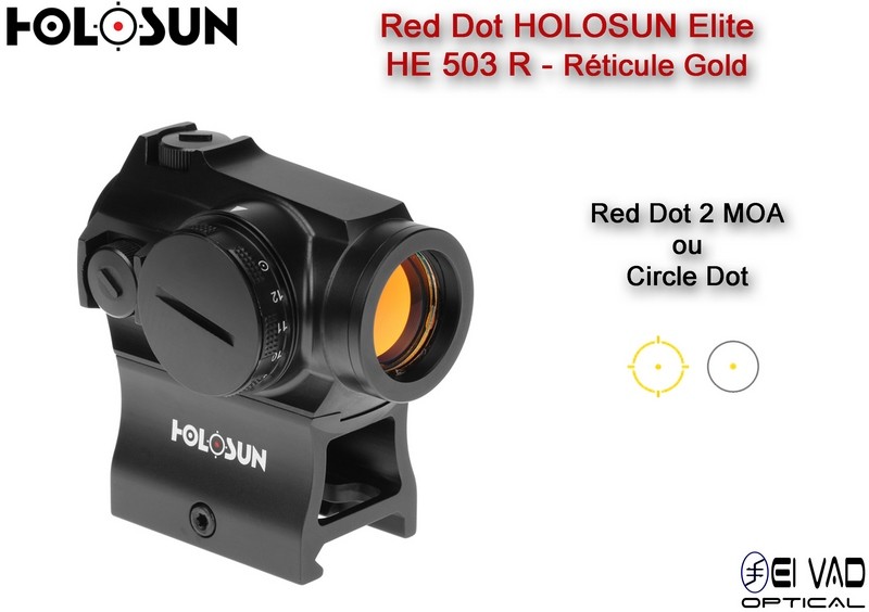 Point Rouge HOLOSUN Helite HE 503 R - Circle Dot Jaune