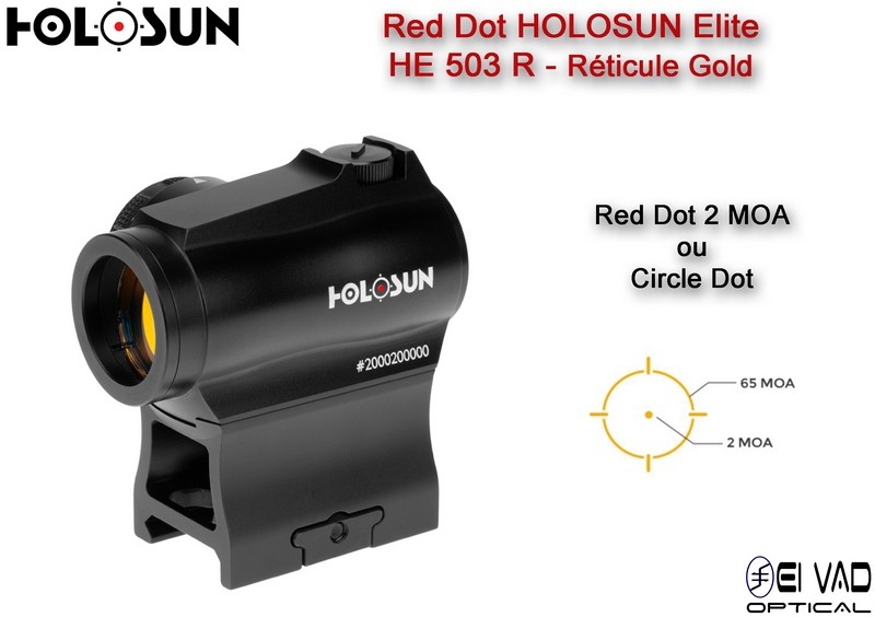 Point Rouge HOLOSUN Helite HE 503 R - Circle Dot Jaune