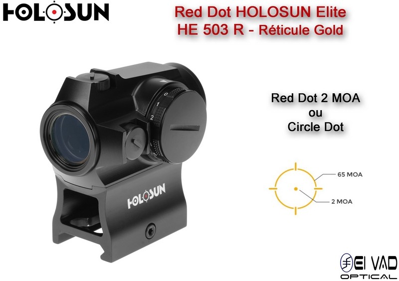 Point Rouge HOLOSUN Helite HE 503 R - Circle Dot Jaune