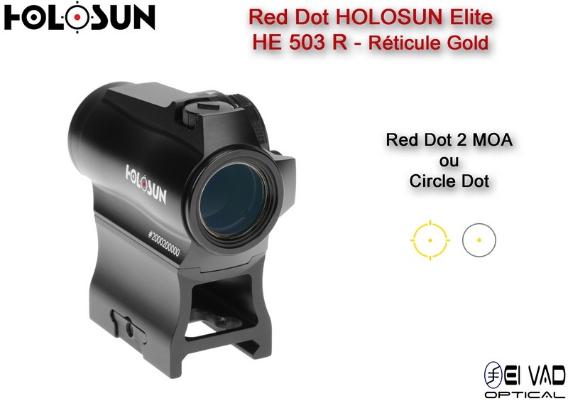 Point Rouge HOLOSUN Helite HE 503 R - Circle Dot Jaune