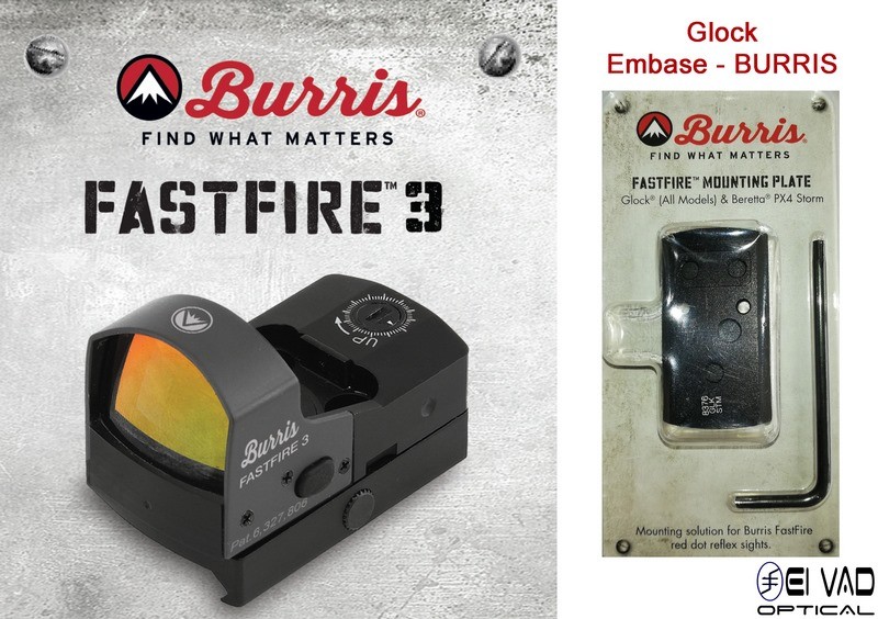 BURRIS - Point rouge FastFire 3 avec embase Burris pour Glock