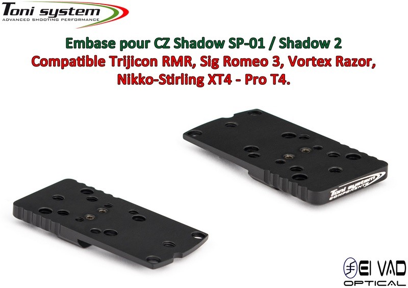Embase TS pour CZ 75 Shadow Version B - Compatible Trijicon RMR, Vortex Razor, Holosun 407C & 507C