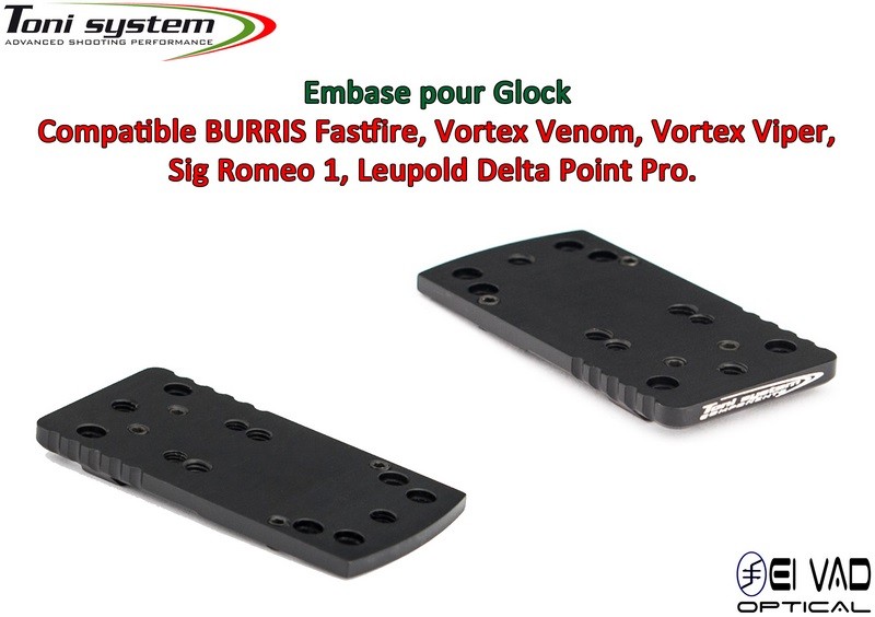 Embase TS pour Glock - Compatible Fastfire 3, Vortex Venom, Sig Romeo 1