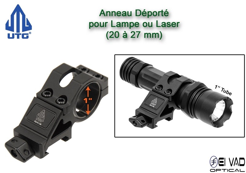 UTG - Anneau Déporté pour Lampe ou Laser - Rail Picatinny