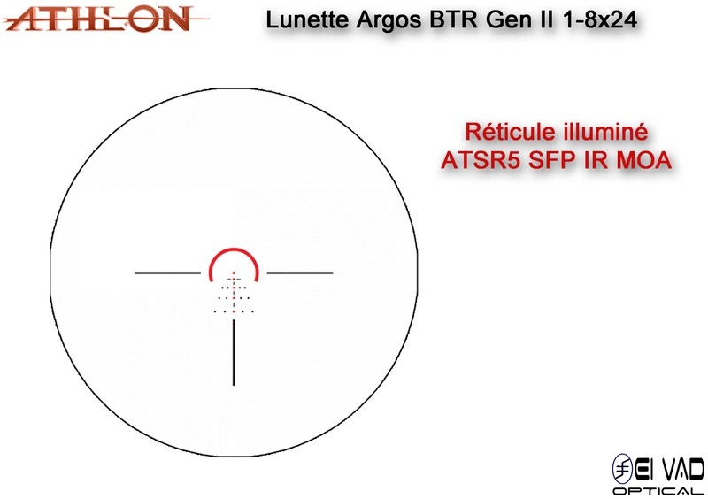 Lunette ATHLON Argos BTR GEN2 1-8x24 - Réticule ATSR5