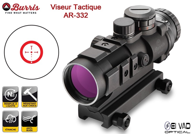 BURRIS AR 332 - Point Rouge Tactique 3x32 (AR-332)
