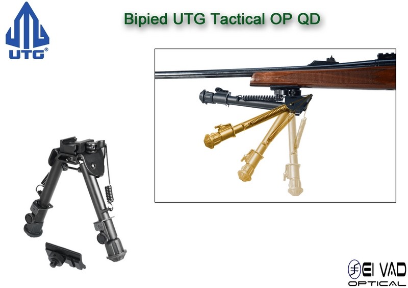 Bipied UTG Tactical QD pour rail picatinny ou grenadière