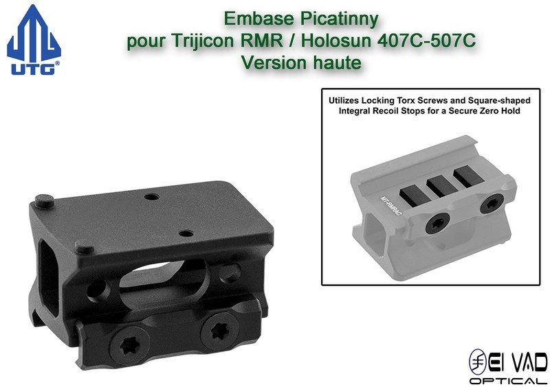 UTG - Montage Haut pour Trijicon RMR - Holosun 407C & 507C