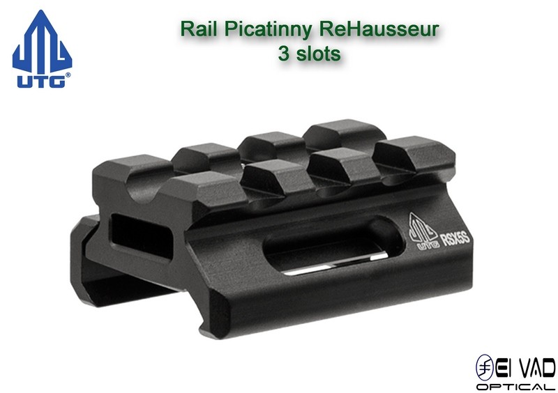 UTG - Rail Picatinny Réhausseur pour point rouge - 0,5 inch