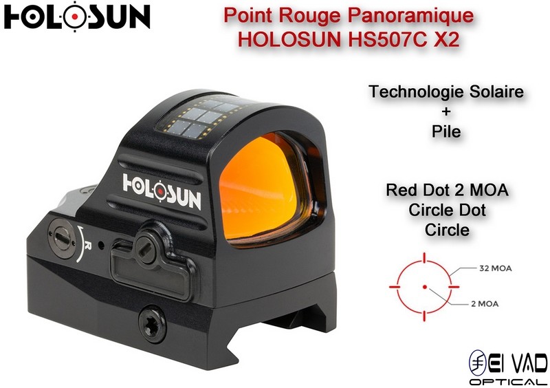 Point Rouge Panoramique HOLOSUN HS507C V2 - Technologie Solaire