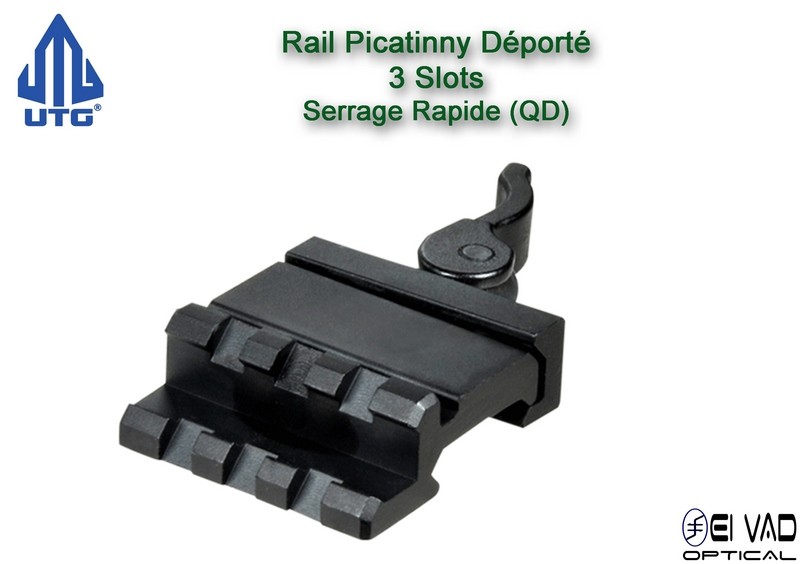 UTG - Rail Picatinny déporté pour Point Rouge, lampe, laser