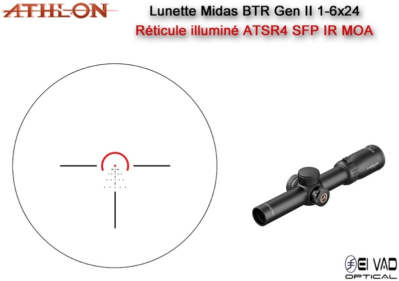 Lunette ATHLON Midas BTR GEN2 HD 1-6x24 - Réticule ATSR4